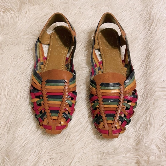 Not Sure Shoes - Made in Mexico Colorful Leather Espadrilles